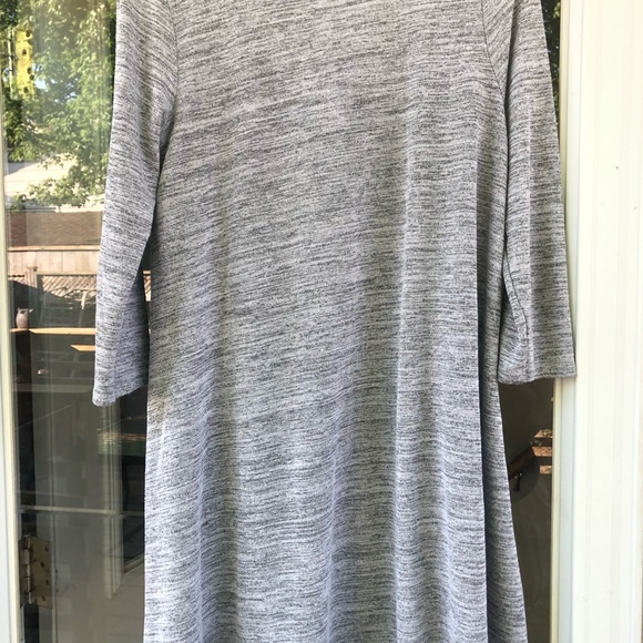 3/4 Sleeve Tunic Dress - Marled Grey - Picture 2 of 4